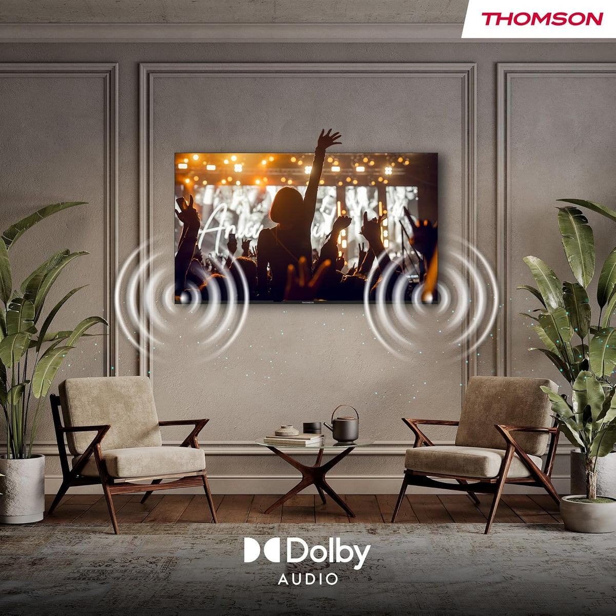 Thomson 40 Inch (100 cm) FHD Smart TV, Wi-Fi, Voice Control, HDR10, Dolby Audio, Triple-Tuner (Cable/Satellite/Antenna), HDMI, USB, 1 GB RAM, 4 GB Flash - 40FT2S35