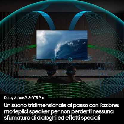 OLED 4K Vision AI Smart TV 65'' QE65S95FAEXZT, NQ4 AI Gen4 Processor, 4K AI Upscaling, Glare Free, Dolby Atmos & OTS+, Infinity One Design, PACCHETTO INTRATTENIMENTO, 2025