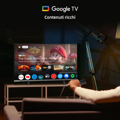 CHiQ TV 40 Inch (100cm) L40M9G, Smart TV, FHD, Google TV, HDR10, DVB-T2, Dolby Audio, Built-in Chromecast, HDMI*3, Frameless in Metal 2025