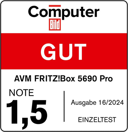 FRITZ!Box 5690 Pro DSL & Fibre Optic Router, Wi-Fi 7 up to 18.5 Gbps