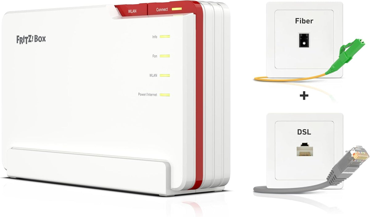 FRITZ!Box 5690 Pro DSL & Fibre Optic Router, Wi-Fi 7 up to 18.5 Gbps