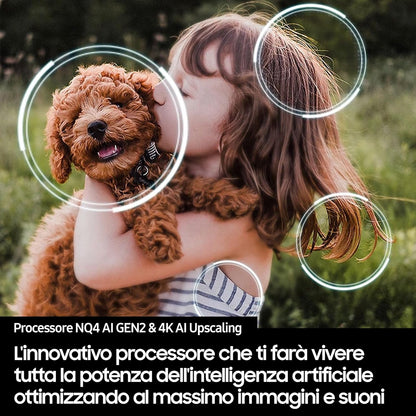 Neo QLED 4K Vision AI Smart TV 55'' QE55QN74FATXZT Mini LED, NQ4 AI Gen2 Processor, AI Upscaling, Motion Xcelerator 144 Hz, Technology Quantum Matrix Slim, OTS Lite, AirSlim Design, 2025