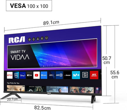 RCA Smart TV 40 Inch VIDAA Full HD Triple Tuner DVB-T/T2-C-S/S2, Wi-Fi, HDMI, USB, CI/CI+, Hotel Mode (VRS40FQ1, 2024)
