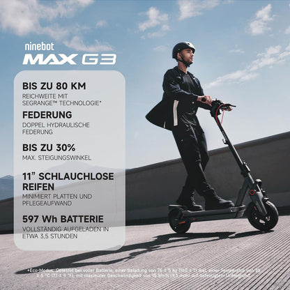 Electric Scooter with Road-Legal Certification, 80km Eco Mode Range, Dual Hydraulic Suspension, 130kg Load Capacity