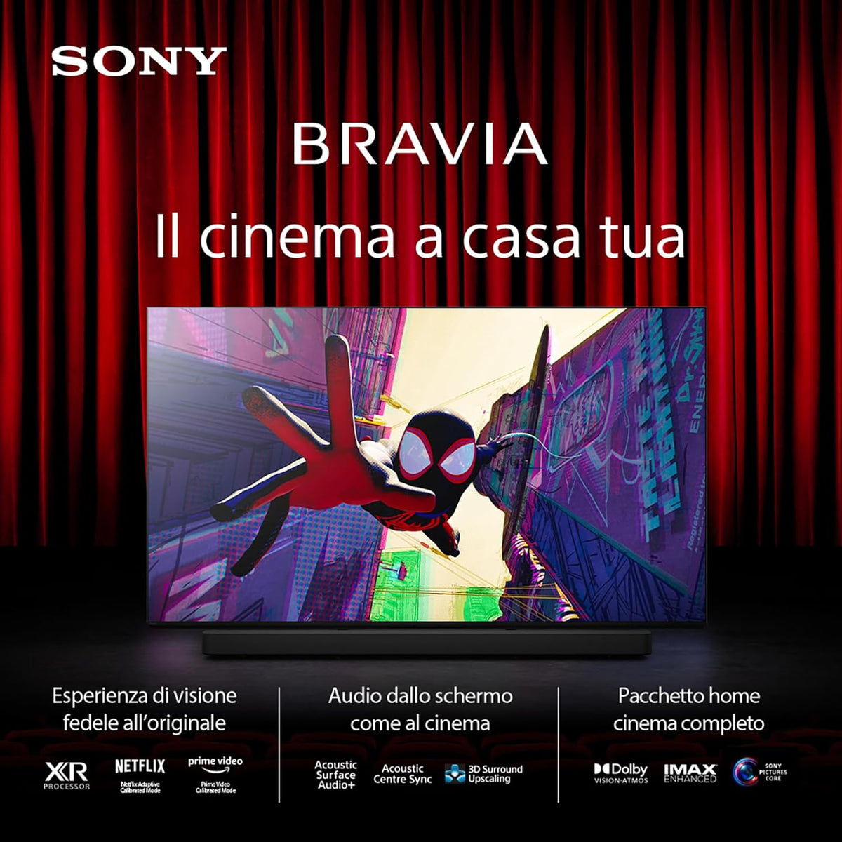 BRAVIA 8 OLED 55 Inch 4K HDR Google Smart TV - Gaming Menu for, IMAX Enhanced, Dolby Vision Atmos, Chromecast, AirPlay, 120Hz 55XR80