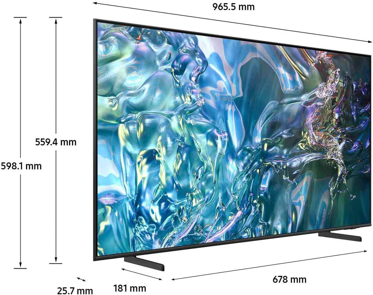 Smart TV 43" QE43Q64DAUXZT QLED, Upscaling, Processore Quantum 4K Lite, AirSlim Design, DVBT-2, Q-Symphony & OTS Lite, Gaming Hub, Ultimate UHD Dimming, Titan Gray 2024 [Amazon EXCL.]