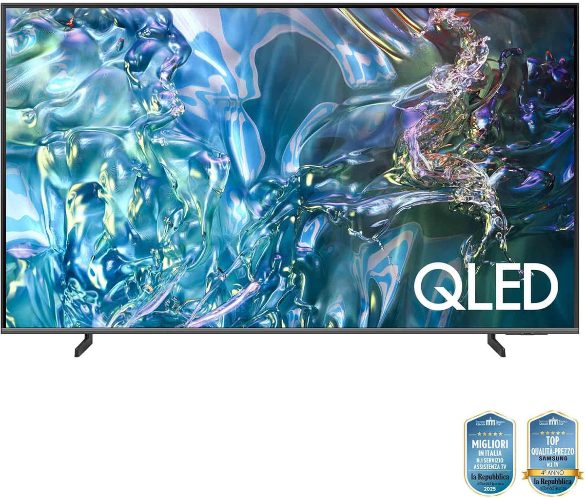 Smart TV 43" QE43Q64DAUXZT QLED, Upscaling, Processore Quantum 4K Lite, AirSlim Design, DVBT-2, Q-Symphony & OTS Lite, Gaming Hub, Ultimate UHD Dimming, Titan Gray 2024 [Amazon EXCL.]