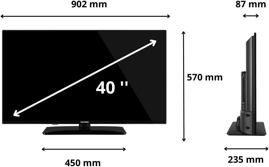 TELEFUNKEN 2025 Smart TV 40" Full HD TE40750B49V4DAZ, TV LED 40 Inch with Google Assistant Built-In, Compatible with Google Home, Digital DVB-T2, Dolby Vision HDR10, Android TV, Dolby Audio