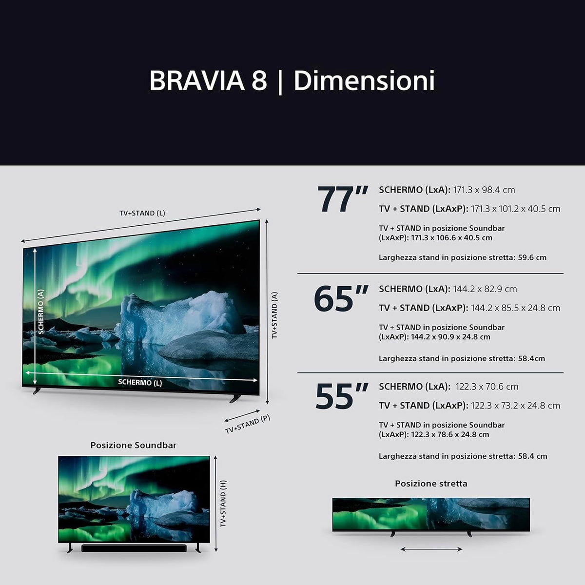 BRAVIA 8 OLED 55 Inch 4K HDR Google Smart TV - Gaming Menu for, IMAX Enhanced, Dolby Vision Atmos, Chromecast, AirPlay, 120Hz 55XR80