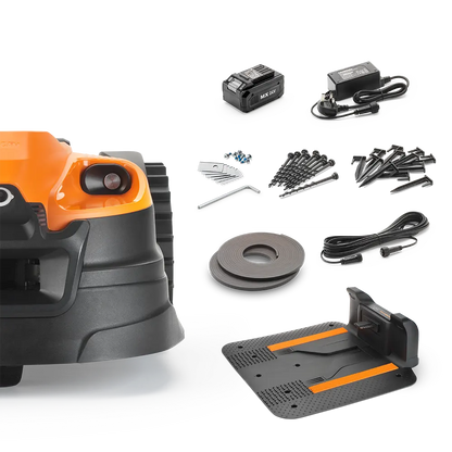 Wire-Free Robotic Lawn Mower for Gardens Up to 800m² with Optical Vision Navigation & Auto-Charging Dock