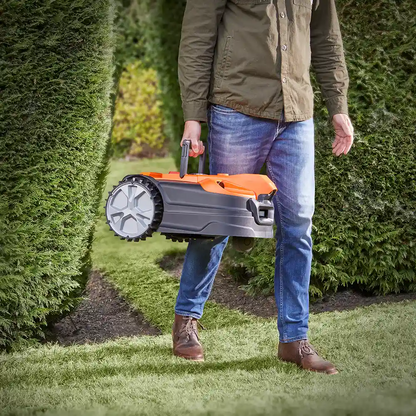 Wire-Free Robotic Lawn Mower for Gardens Up to 800m² with Optical Vision Navigation & Auto-Charging Dock